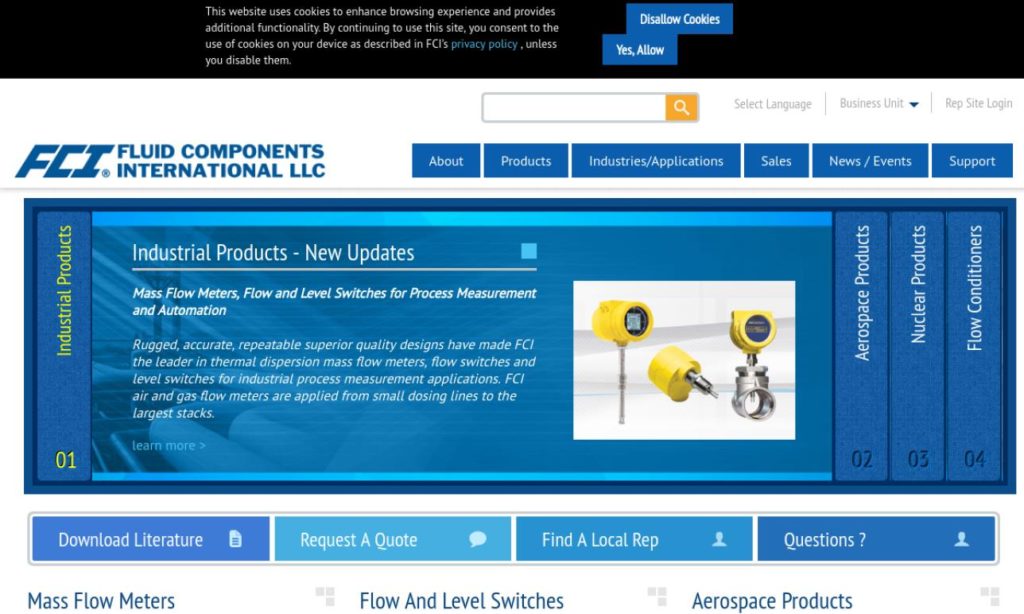 Fluid Components International LLC Flow Meter Manufacturers